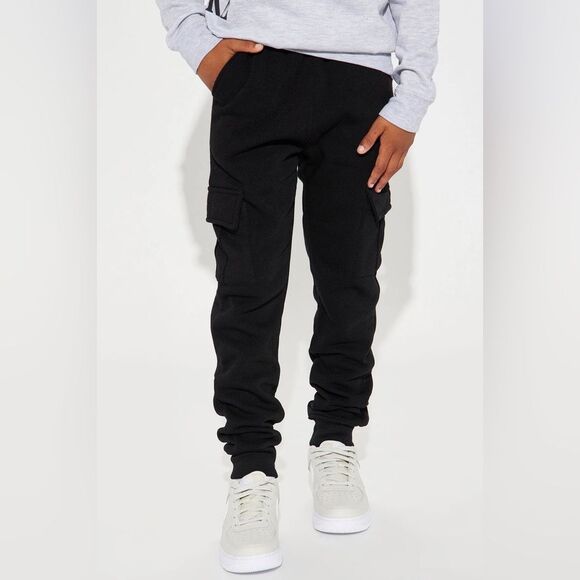 New Seven Souls Boy's Zip Pocket Drawstring Jogger Pants Beige Size 18 - Picture 1 of 14